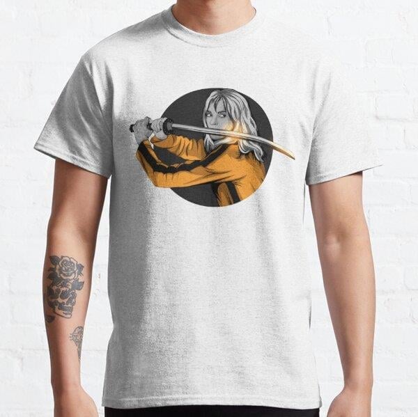 Unisex Kill B Uma Thurman Baskılı T-Shirt (Rahat Kalıp Tişört)