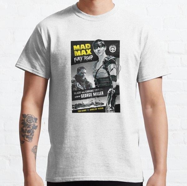 Unisex Mad Max: Fury Road poster Baskılı T-Shirt (Rahat Kalıp Tişört)