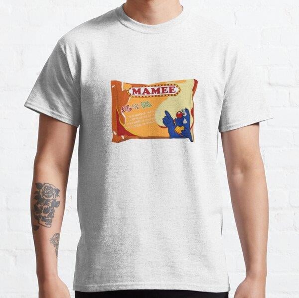 Unisex MaMee Monster Snack Noodles Tasarım Baskılı T-Shirt (Rahat Kalıp Tişört)