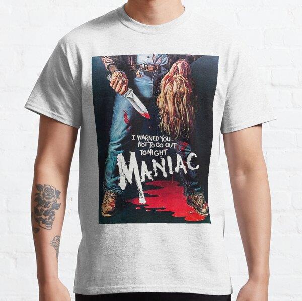 Unisex Maniac Baskılı T-Shirt (Rahat Kalıp Tişört)