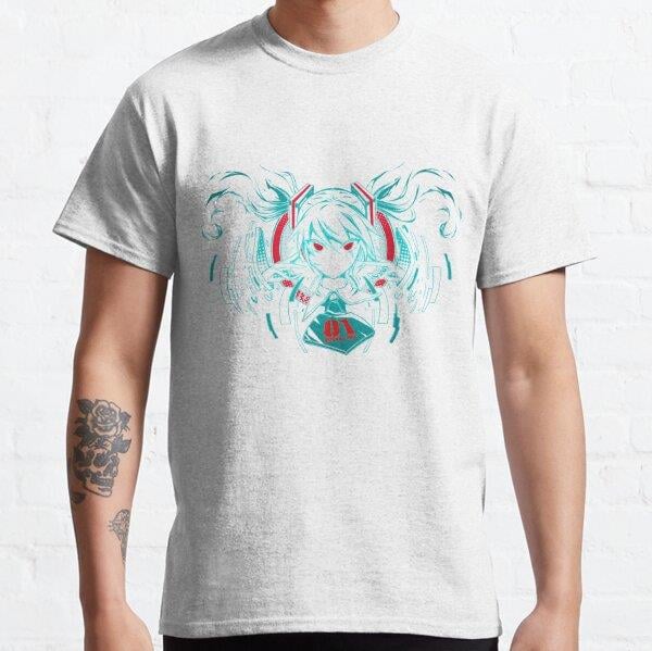 Unisex Miku Digital Diva Tasarım Baskılı T-Shirt (Rahat Kalıp Tişört)