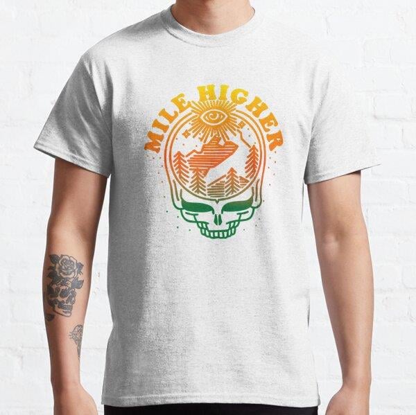 Unisex Mile Higher Merch Baskılı T-Shirt (Rahat Kalıp Tişört)