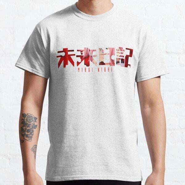 Unisex Mirai Nikki Tasarım Baskılı T-Shirt (Rahat Kalıp Tişört)