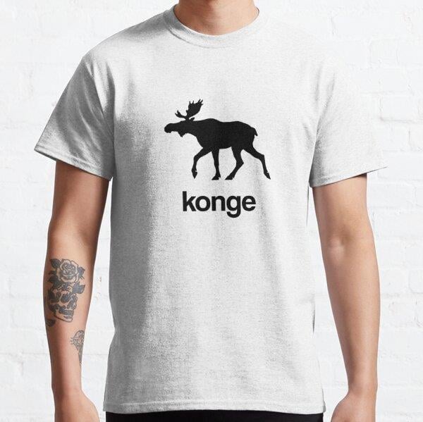 Unisex Moose King Baskılı T-Shirt (Rahat Kalıp Tişört)