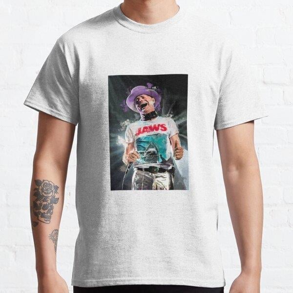 Unisex Painting of Gord Downie Baskılı T-Shirt (Rahat Kalıp Tişört)