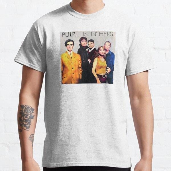 Unisex Pulp His N Her Baskılı T-Shirt (Rahat Kalıp Tişört)