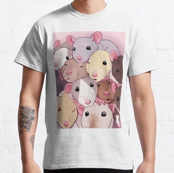 Unisex Rat Pile Baskılı T-Shirt (Rahat Kalıp Tişört)