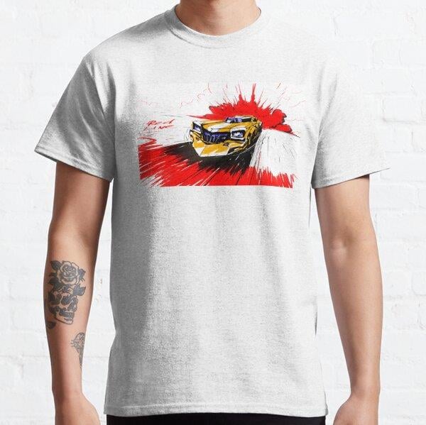 Unisex Redline Artwork Tasarım Baskılı T-Shirt (Rahat Kalıp Tişört)