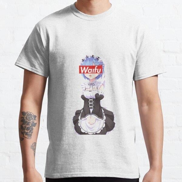 Unisex Rem is my Waifu Tasarım Baskılı T-Shirt (Rahat Kalıp Tişört)