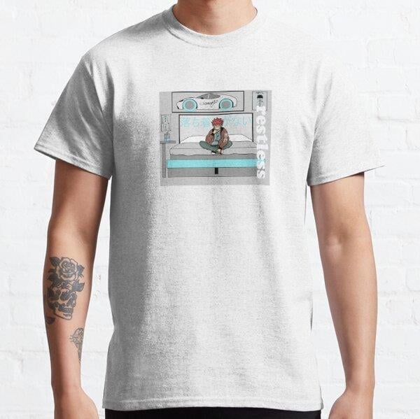 Unisex Restless Tasarım Baskılı T-Shirt (Rahat Kalıp Tişört)