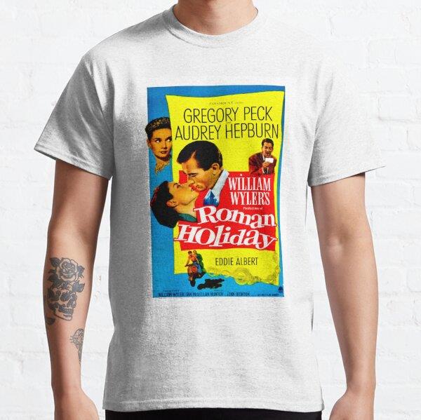 Unisex Roman Holiday (1953) Movie Poster Baskılı T-Shirt (Rahat Kalıp Tişört)