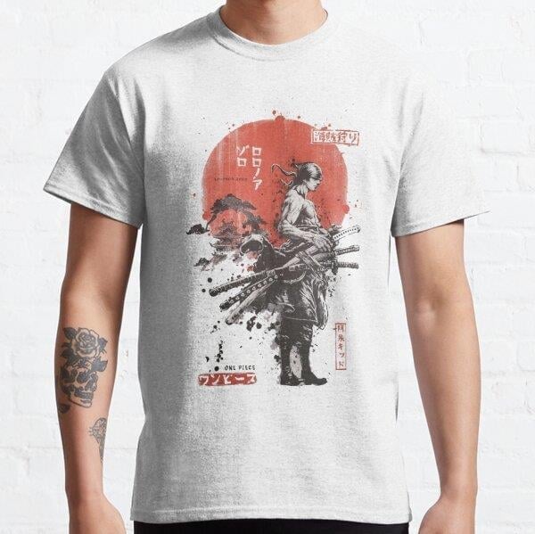 Unisex Roronoa Zoro Tasarım Baskılı T-Shirt (Rahat Kalıp Tişört)
