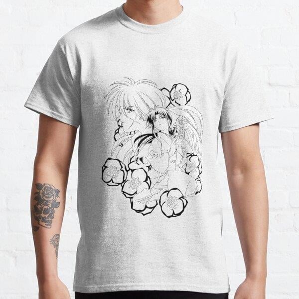 Unisex RUROUNI KENSHIN Tasarım Baskılı T-Shirt (Rahat Kalıp Tişört)