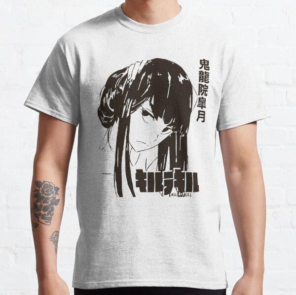Unisex Satsuki Kiryuin Tasarım Baskılı T-Shirt (Rahat Kalıp Tişört)