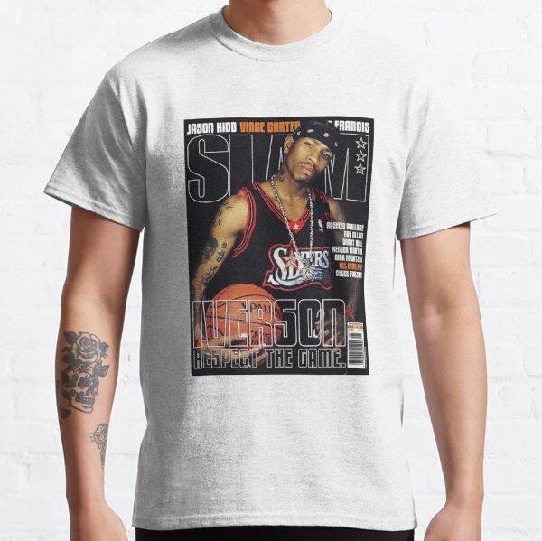 Unisex Slam Magazine Issue 42 Allen Iverson Baskılı T-Shirt (Rahat Kalıp Tişört)