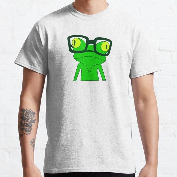 Unisex Smart frog Baskılı T-Shirt (Rahat Kalıp Tişört)
