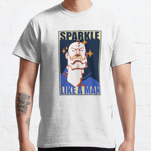 Unisex Sparkle Like A Man Tasarım Baskılı T-Shirt (Rahat Kalıp Tişört)