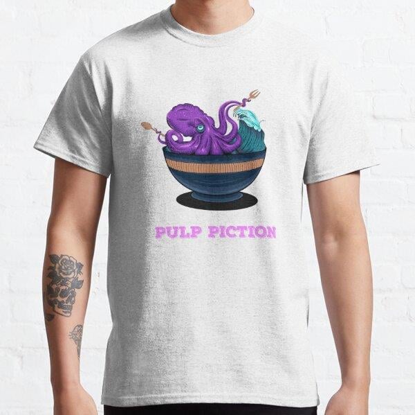 Unisex Squid fiction, Pulp and cinema parody. Cinema lovers Gift. Baskılı T-Shirt (Rahat Kalıp Tişört)