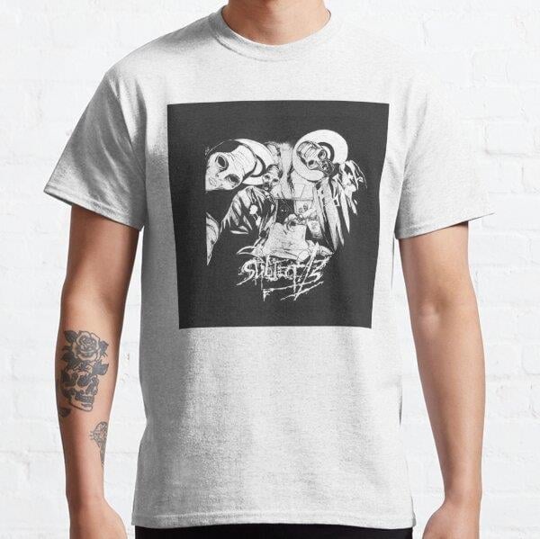 Unisex Subject13 First encounter album art (Blackwhite) Chiffon Top Baskılı T-Shirt (Rahat Kalıp Tişört)