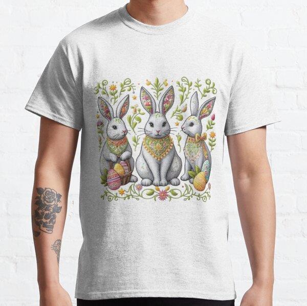 Unisex Sweet Buny Easter Happy Easter Day Easter Egg Hunt Buny Lovers. Baskılı T-Shirt (Rahat Kalıp Tişört)