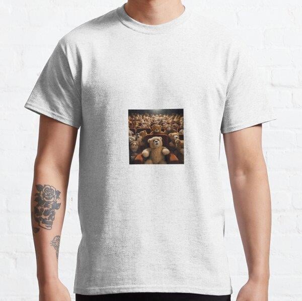 Unisex Teddy Bears at the Cinema Baskılı T-Shirt (Rahat Kalıp Tişört)