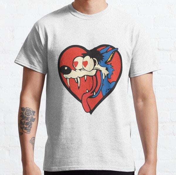 Unisex The Jesus Lizard Vintage Lovestruck Wolf Tasarım Baskılı T-Shirt (Rahat Kalıp Tişört)