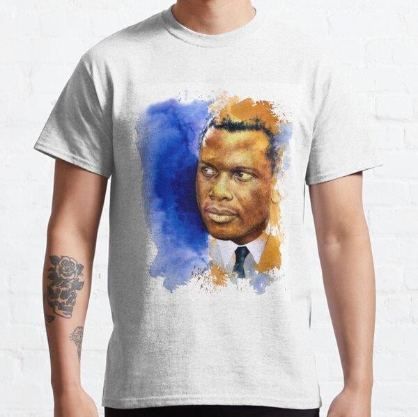 Unisex The power of color - Sidney Poitier Baskılı T-Shirt (Rahat Kalıp Tişört)