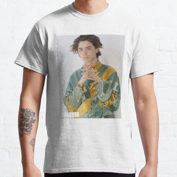 Unisex Timothée Chalamet Baskılı T-Shirt (Rahat Kalıp Tişört)