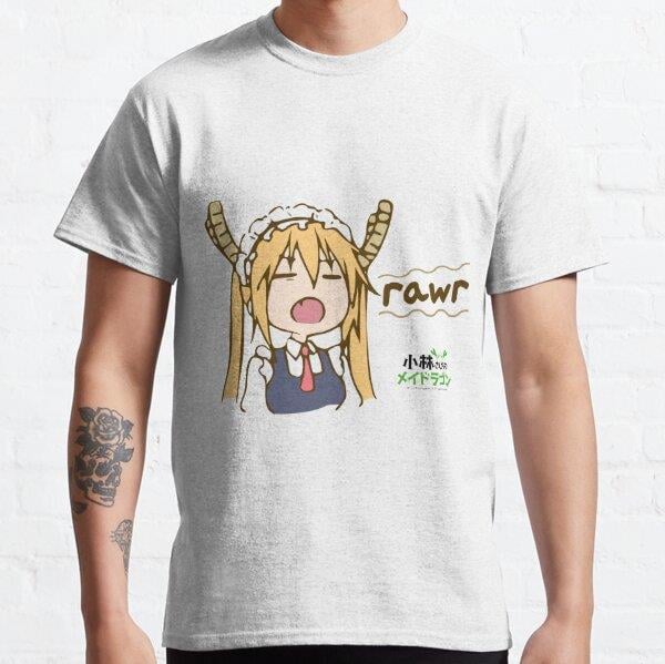 Unisex Tooru says Rawr Tasarım Baskılı T-Shirt (Rahat Kalıp Tişört)