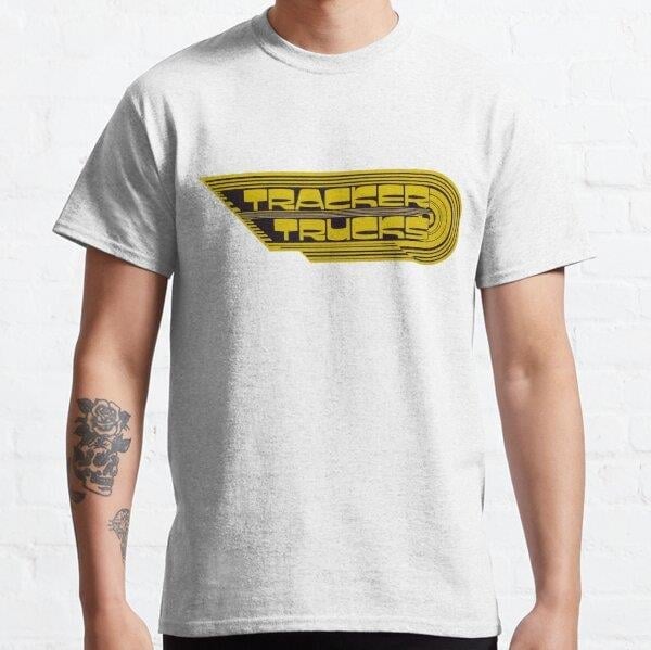 Unisex Tracker Trucks, retro skateboard t shirt design Tasarım Baskılı T-Shirt (Rahat Kalıp Tişört)