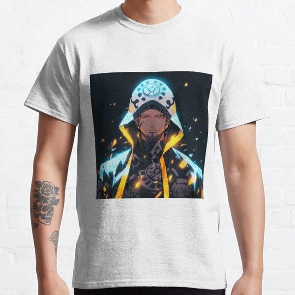 Unisex Trafalgar D. Law Tasarım Baskılı T-Shirt (Rahat Kalıp Tişört)