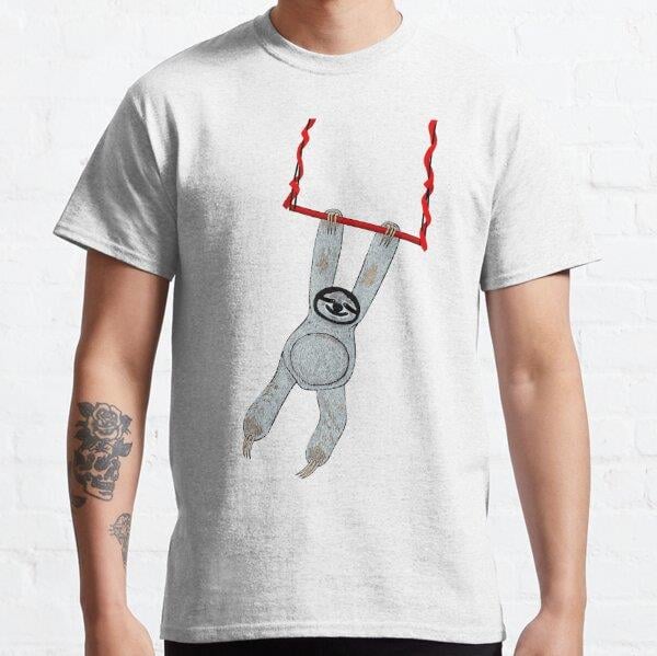 Unisex Trapeze sloth Baskılı T-Shirt (Rahat Kalıp Tişört)
