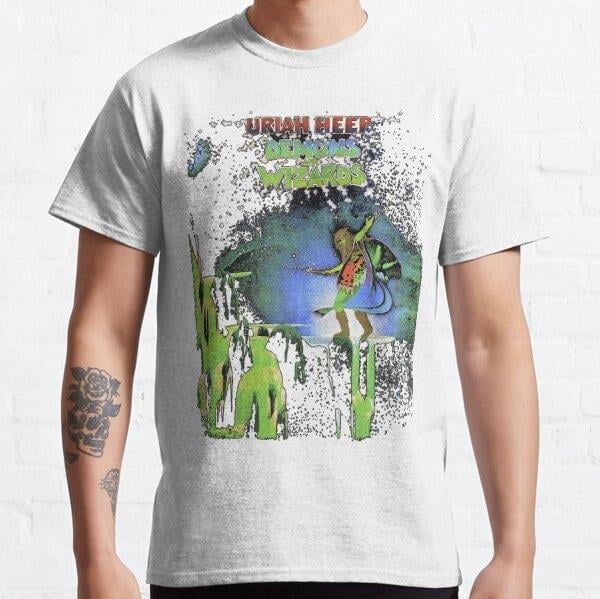 Unisex uriah heep news band Baskılı T-Shirt (Rahat Kalıp Tişört)