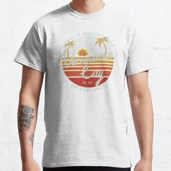 Unisex Vermilion City Surf Baskılı T-Shirt (Rahat Kalıp Tişört)