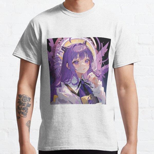 Unisex Violent girl_anime-17 Tasarım Baskılı T-Shirt (Rahat Kalıp Tişört)