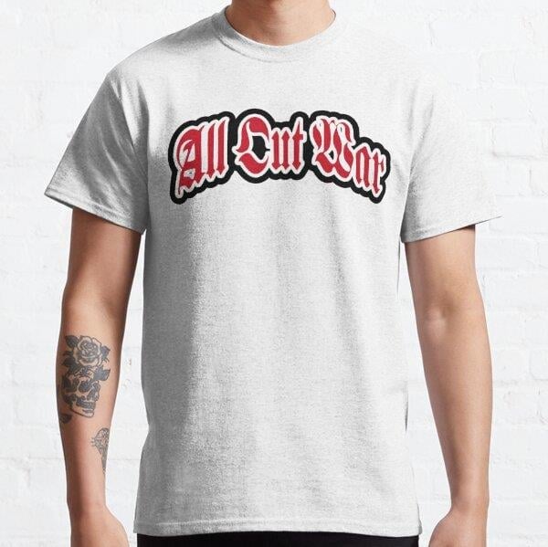 Unisex War Hardcore Baskılı T-Shirt (Rahat Kalıp Tişört)