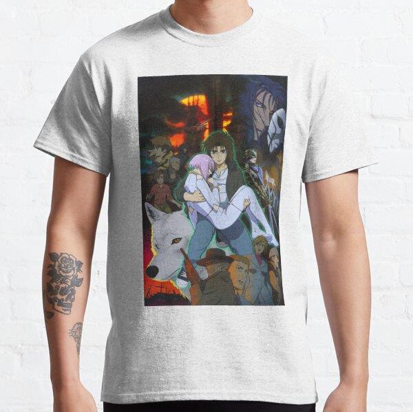 Unisex Wolfs Rain Tasarım Baskılı T-Shirt (Rahat Kalıp Tişört)