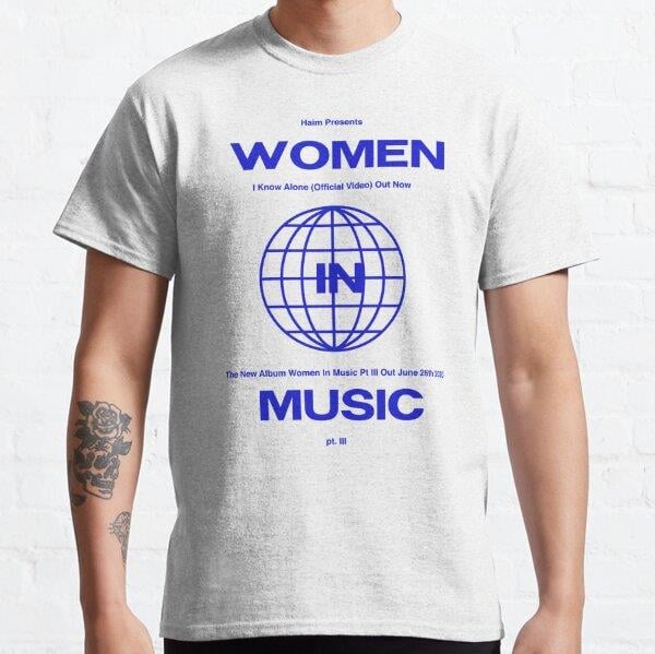 Unisex women in music Baskılı T-Shirt (Rahat Kalıp Tişört)
