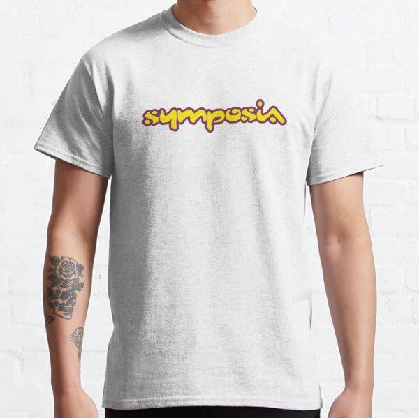 Unisex Yellow and Purple Logo Baskılı T-Shirt (Rahat Kalıp Tişört)