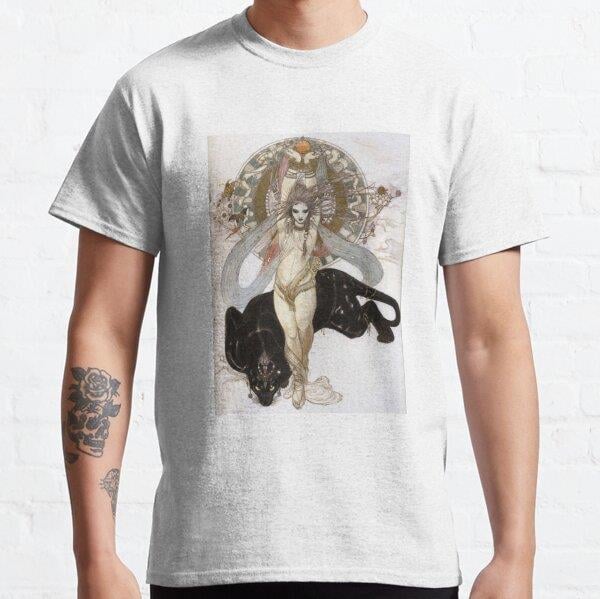 Unisex Yoshitaka Amano - Ciracé Tasarım Baskılı T-Shirt (Rahat Kalıp Tişört)