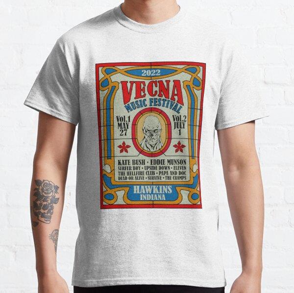 Vecna Music Festival - Stranger Things Tasarım Baskılı Tişört (Bol kalıp t-shirt)