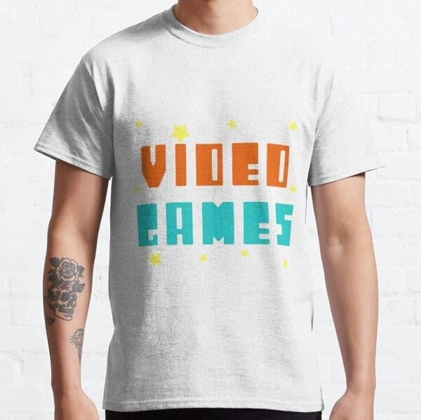 Video games - Games - D6 Tasarım Baskılı Unisex Tişört (Bol kalıp t-shirt)