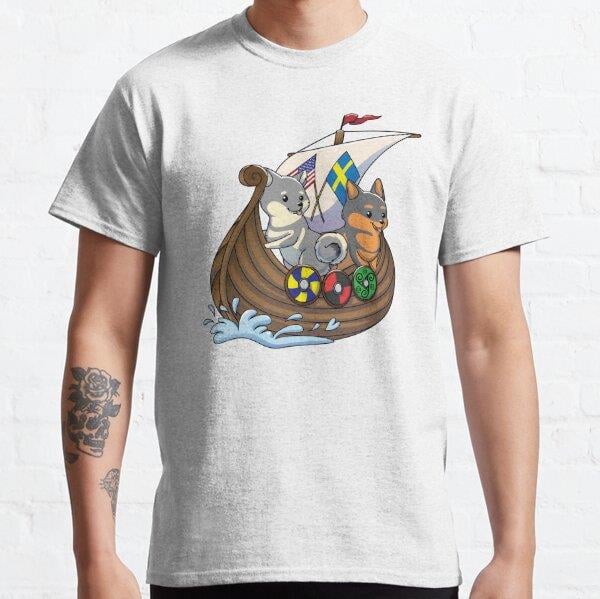 Viking Dogs- Gray Tail Tasarım Baskılı Tişört (Rahat Kalıp T-shirt)