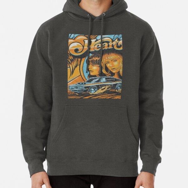 Vintage Heart Band Tasarım Baskılı Kapşonlu Sweatshirt