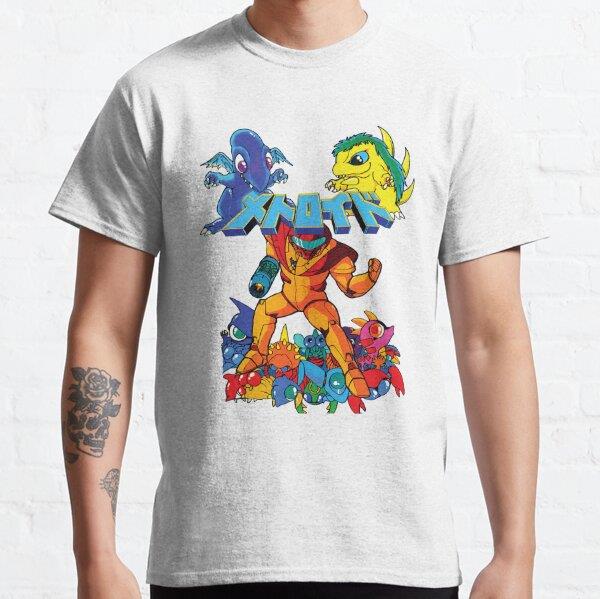 Vintage Metroid Tasarım Baskılı Unisex Tişört (Bol kalıp t-shirt)