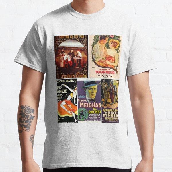 Vintage Movies Picture Montage 18 Tasarım Baskılı Tişört (Bol kalıp t-shirt)