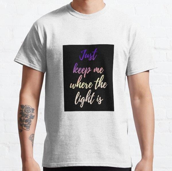 Where the light is Tasarım Baskılı Tişört (Bol kalıp t-shirt)