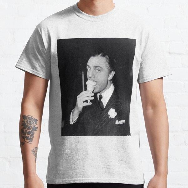 William Powell eating ice cream  Tasarım Baskılı Tişört (Bol kalıp t-shirt)