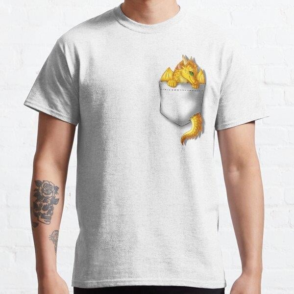 Wings of Fire - Pocket Sunny Dragon Tasarım Baskılı T-Shirt (bol kalıp tişört)