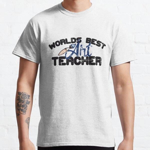 World's Best Art Teacher Tasarım Baskılı T-Shirt (Bol kalıp tişört)